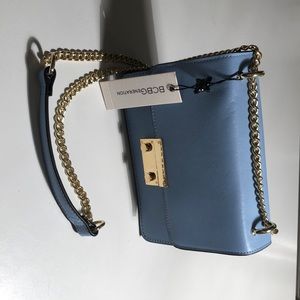 BCBG Kaia crossbody handbag in denim color